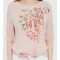 High quality wholesale women latest hand printed silk cashmere sweater in cheap price