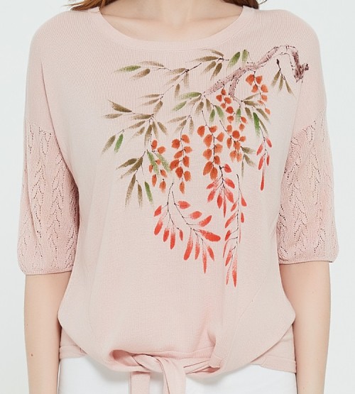 nuevo diseño de suéter de pura cachemira para mujer con dibujado a mano