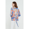 High quality wholesale women latest tie dye printing silk cashmere cardigan