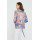 maglione da donna in puro cashmere di design della moda con stampa colorante cravatta