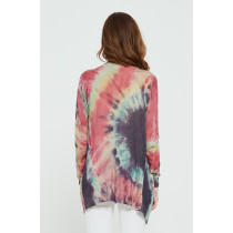 custom design women latest tie dye printing silk cashmere sweater in reasonable price