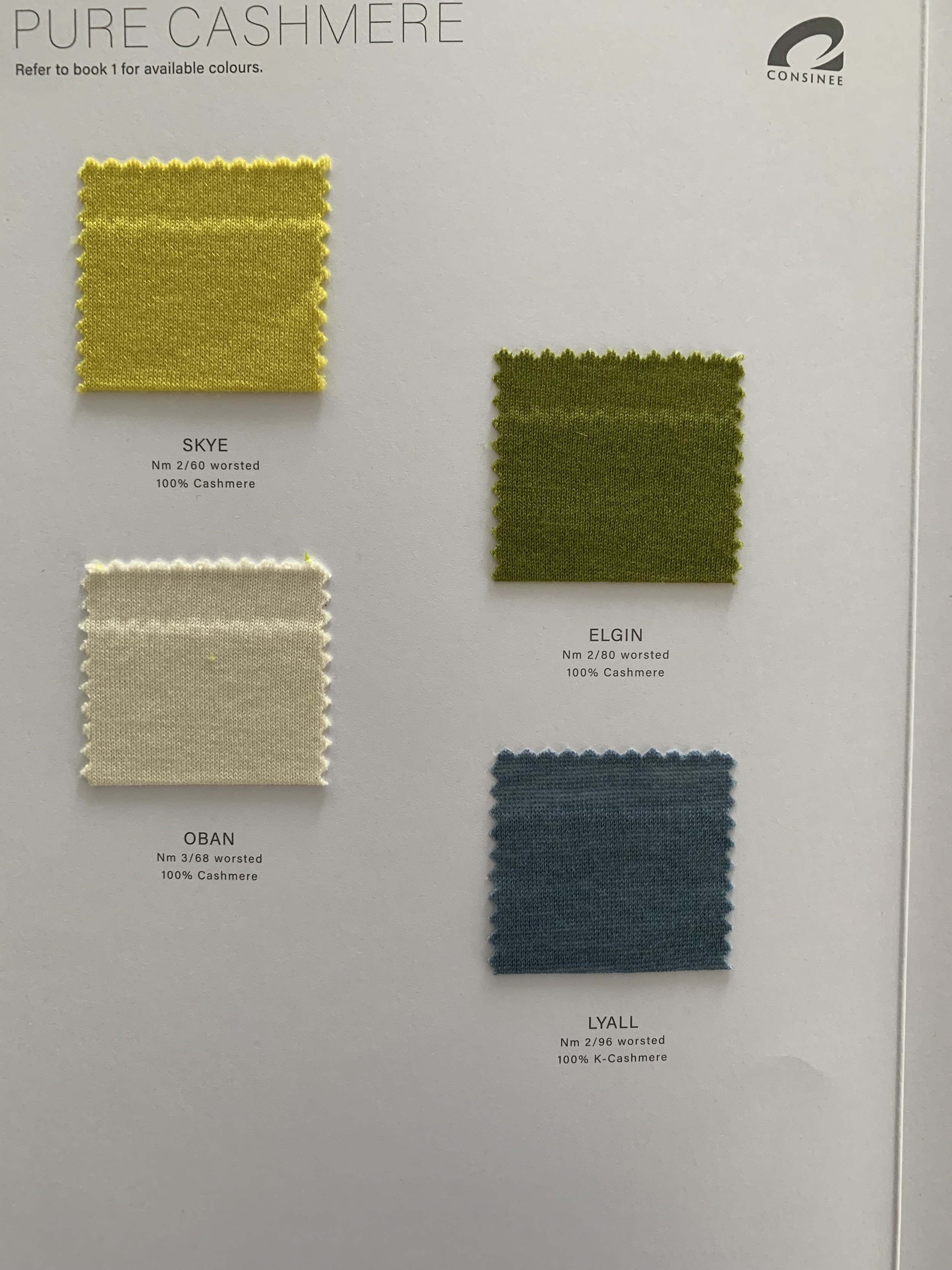 Ewsca spring cashmere blend colors cards with all materials