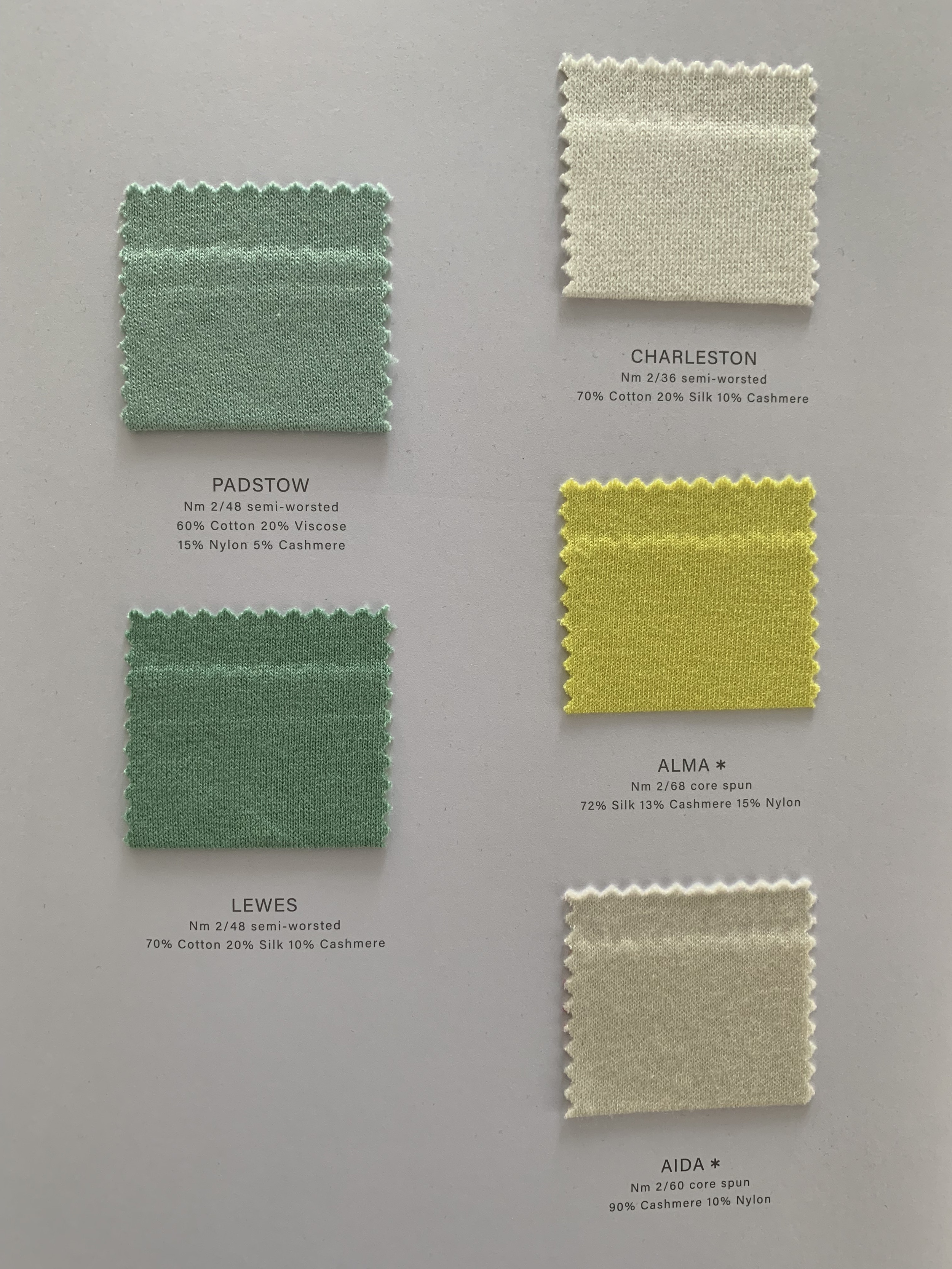 Ewsca spring cashmere combina tarjetas de colores con todos los materiales