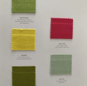Ewsca cashmere blend colors cards with all materials for spring