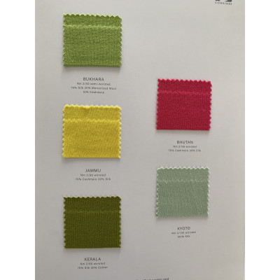 Ewsca cashmere blend colors cards with all materials for spring