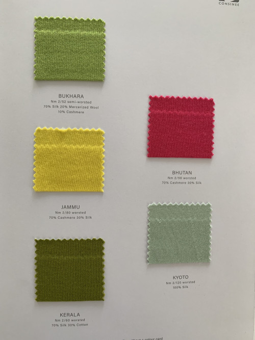 Carte di colori misti cashmere Ewsca con tutti i materiali per la primavera