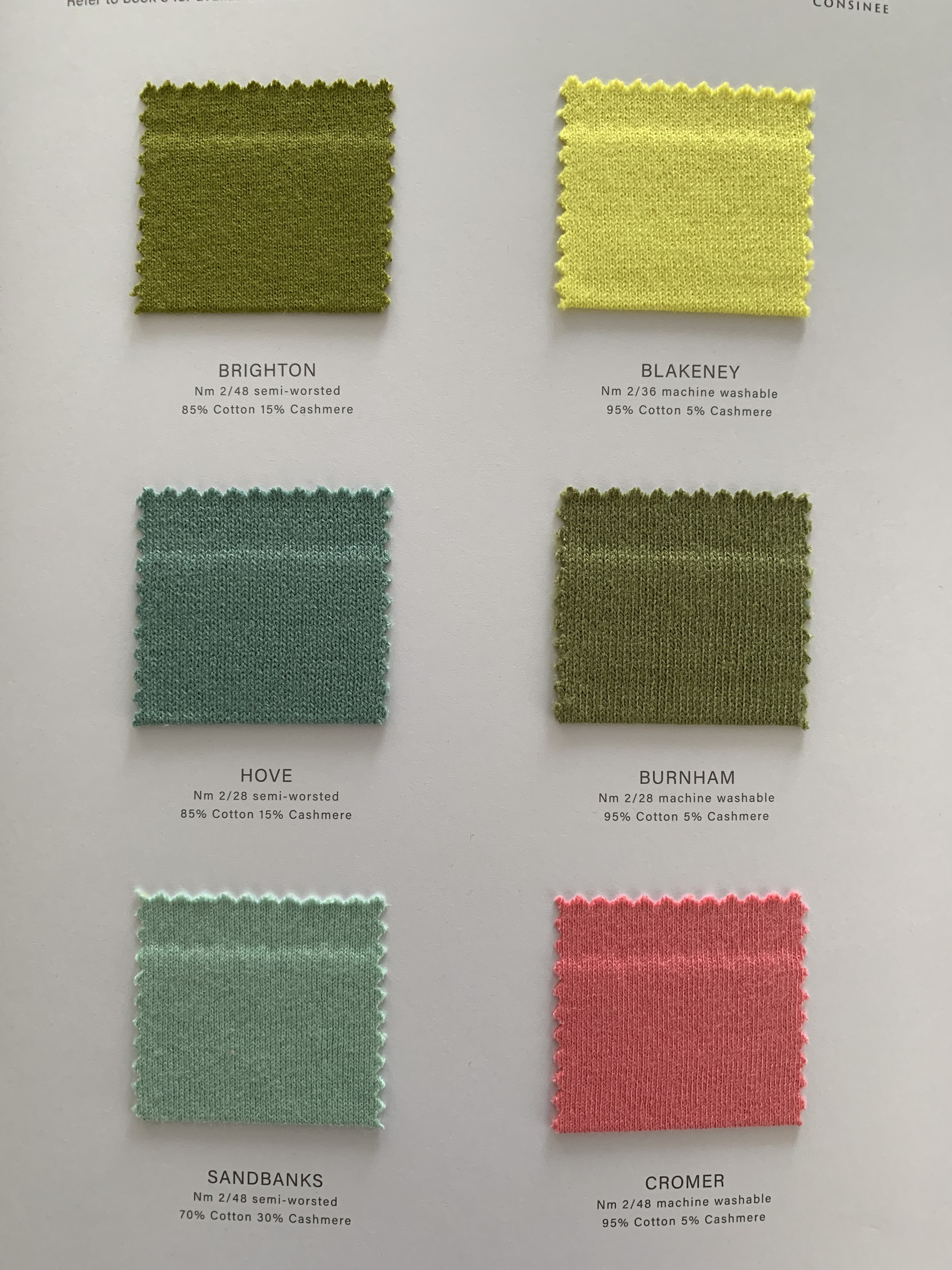 Cartes de couleurs de mélange de cachemire printanier Ewsca avec tous les matériaux
