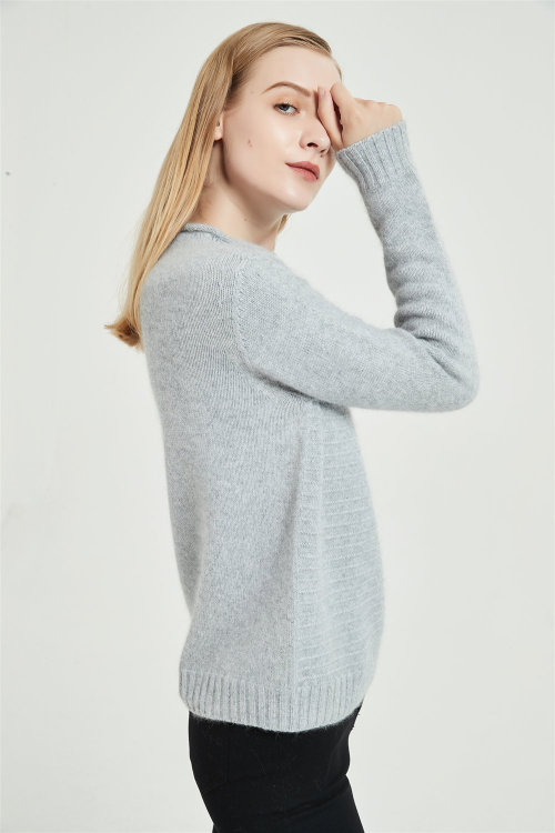 bonito suéter de pura cachemira para mujer con tecnología sin costuras