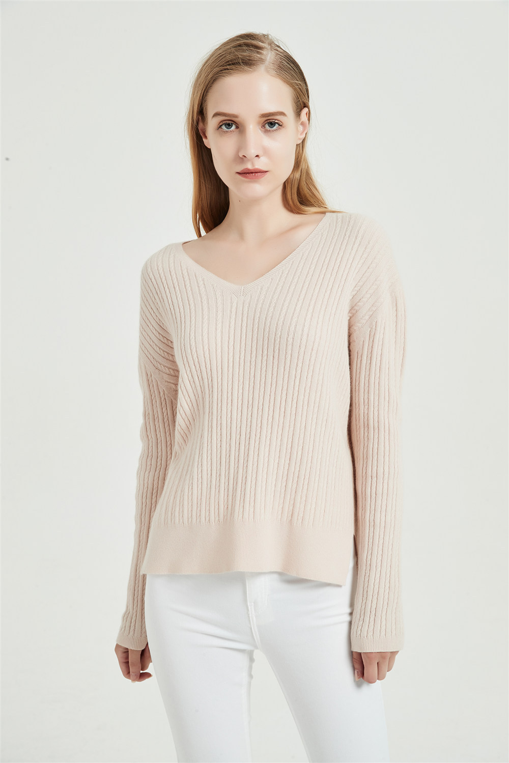 wholesale high quality pure cashmere women sweater with seamless ...