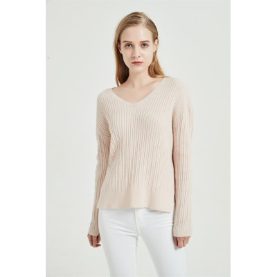 wholesale pure cashmere women sweater with seamless technology in high quality cashmere yarns