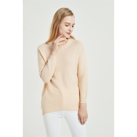 maglione da donna in puro cashmere di nuovo design con colori naturali