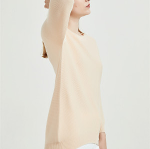 nuevo diseño de suéter de mujer de cachemira pura con colores naturales