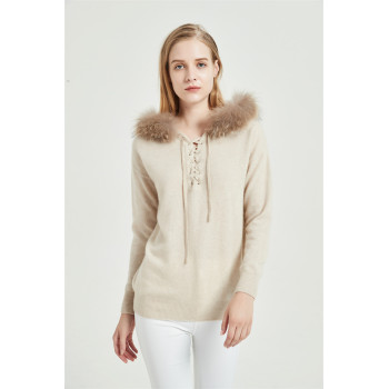 wholesale high quality fashion design pure cashmere women sweater with cheap price