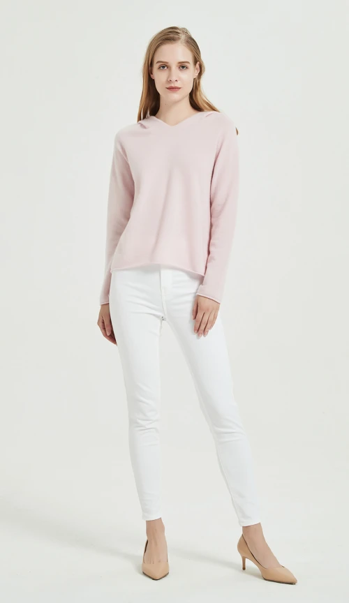 wholesale chinese cashmere sweater supplier women seamless cashmere sweater with cheap price