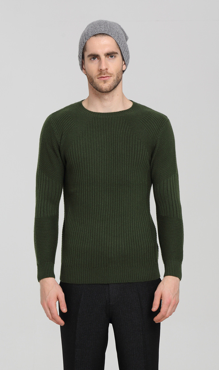 Wholesale high quality men long sleeve crew neck knitted cashmere ...