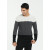 Wholesale men's long sleeve crew neck constrast colour cashmere sweater China manufacturer