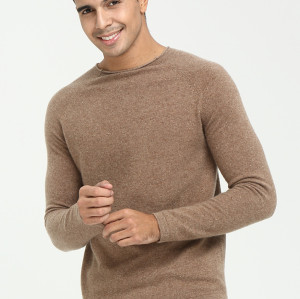 suéter de cachemira con cuello redondo y manga larga para hombre para otoño invierno