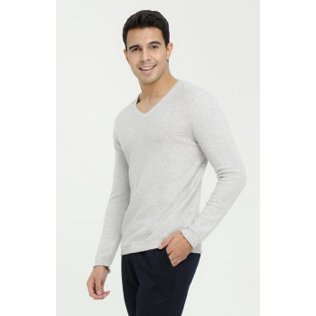 New Custom design high quality men long sleeve v-neck pure cashmere sweater cheap pirce China vendor