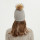 berretto da donna in lana e cashmere di taglia media con pon pon