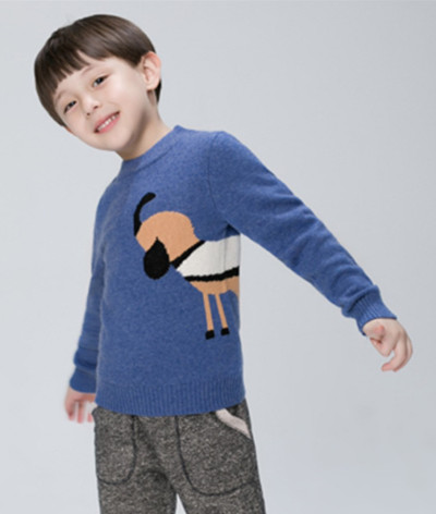 wholesale boy cashmere sweater with horse pattern