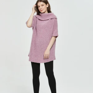 Custom design in high quality fancy yarn pure cashmere lapel sweater from Chinese manufacturer