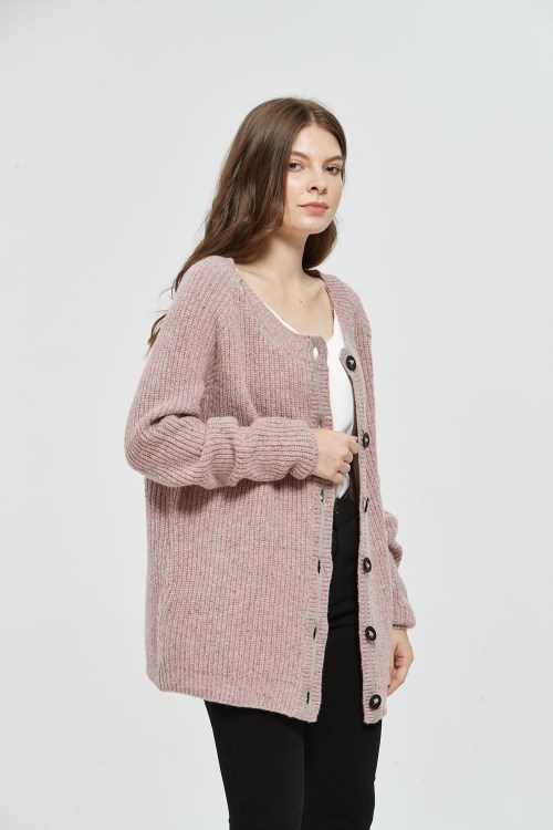 Custom design private label high quality ladies lambswool cardigan sweater OEM  tailor-made product