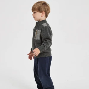 wholesale boy cashmere cardigan sweater in multi colors with pockets