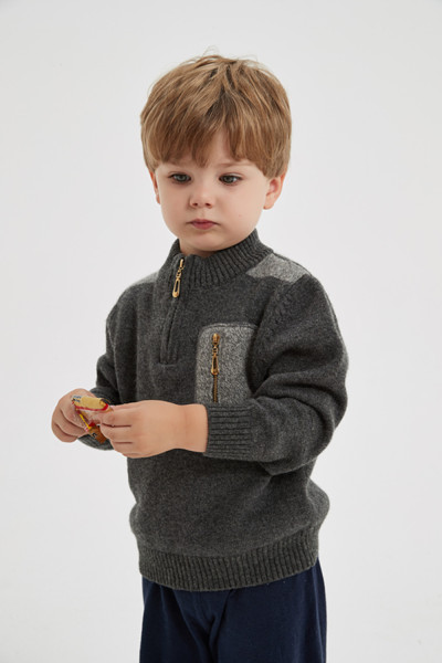 wholesale boy cashmere cardigan sweater in multi colors with pockets