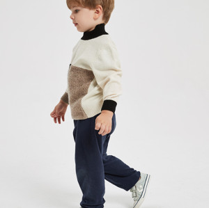 Chinese wholesale high quality boy's turtleneck pure cashmere pullover sweater in multi colors