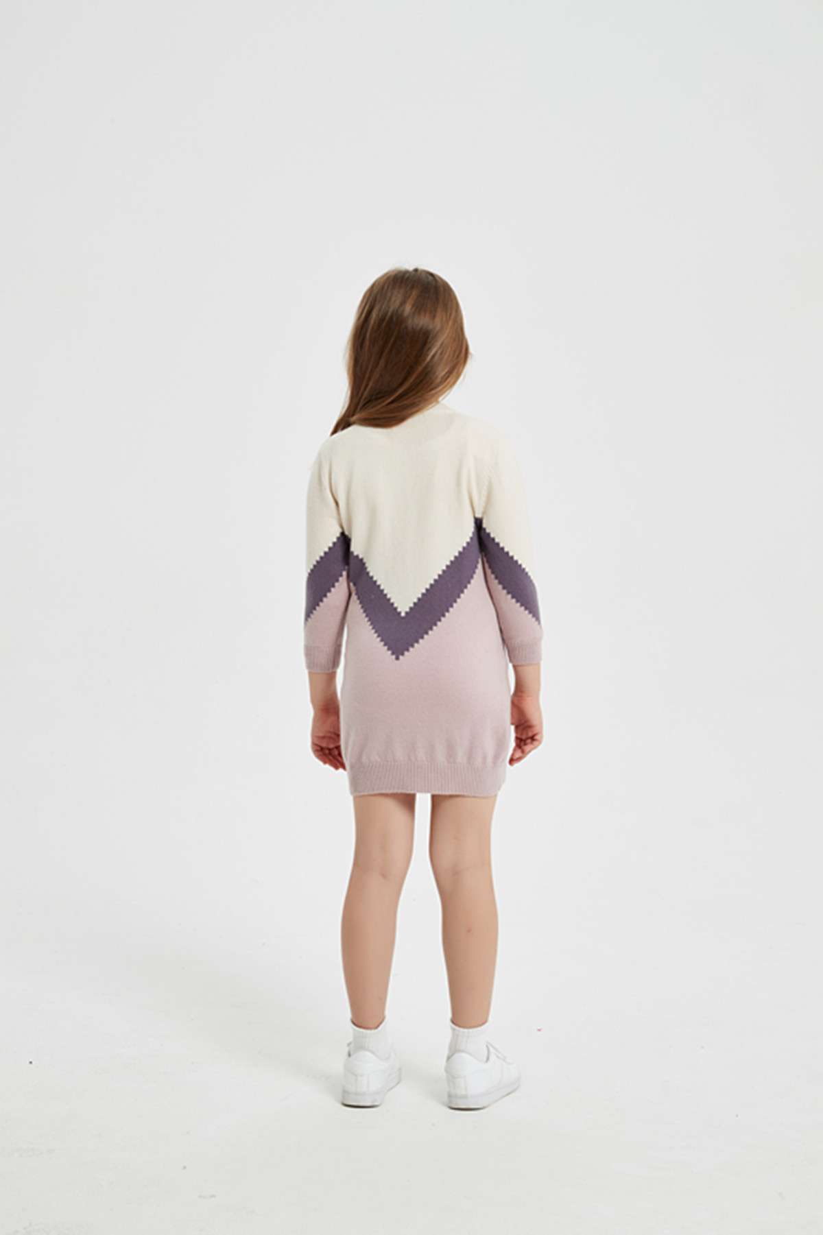 girl cashmere intarsia sweater