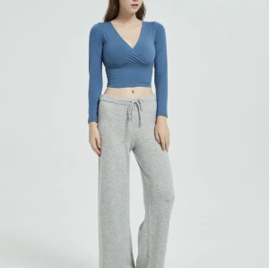 Wholesale custom design women high quality baby cashmere home wear casual style knitted pants