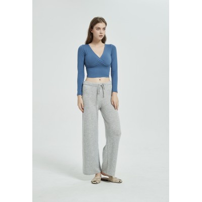 China Wholesale custom design women high quality baby cashmere home wear casual style knitted pants
