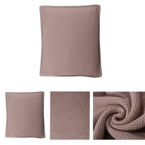 Wholesale nature Color Pure Cashmere knitted pillow in small MOQ and factory price