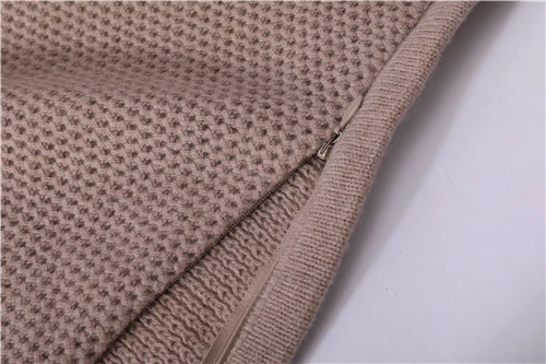 Wholesale nature Color Pure Cashmere knitted pillow in small MOQ and factory price
