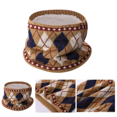 Wholesale Cashmere intarsia knitted bib in small MOQ and factory price