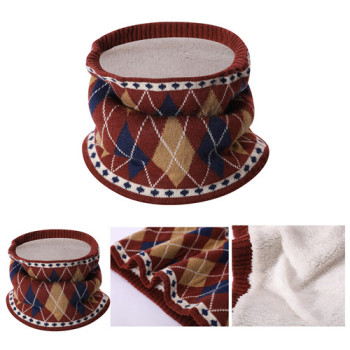 Wholesale Pure Cashmere intarsia knitted bib in small MOQ and factory price