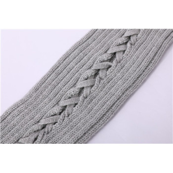 Wholesale Pure Cashmere rib knitted sleeves with lace in small MOQ and factory price