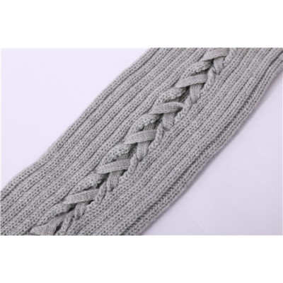 Wholesale Pure Cashmere rib knitted sleeves with lace in small MOQ and factory price