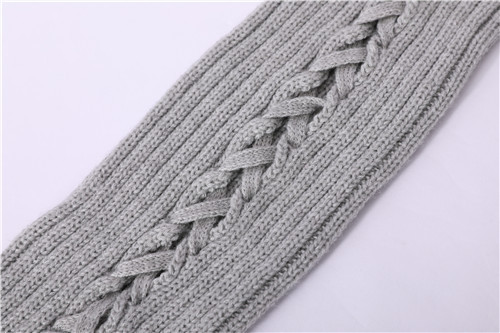 Wholesale Pure Cashmere rib knitted sleeves with lace in small MOQ and factory price