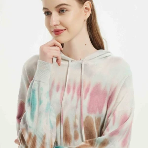 Chinese supplier wholesale 2021 unique tie-dye style cashmere jumper design