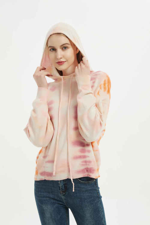 2021 the latest design tie-dye craft high quality cashmere jumper small MOQ wholesale