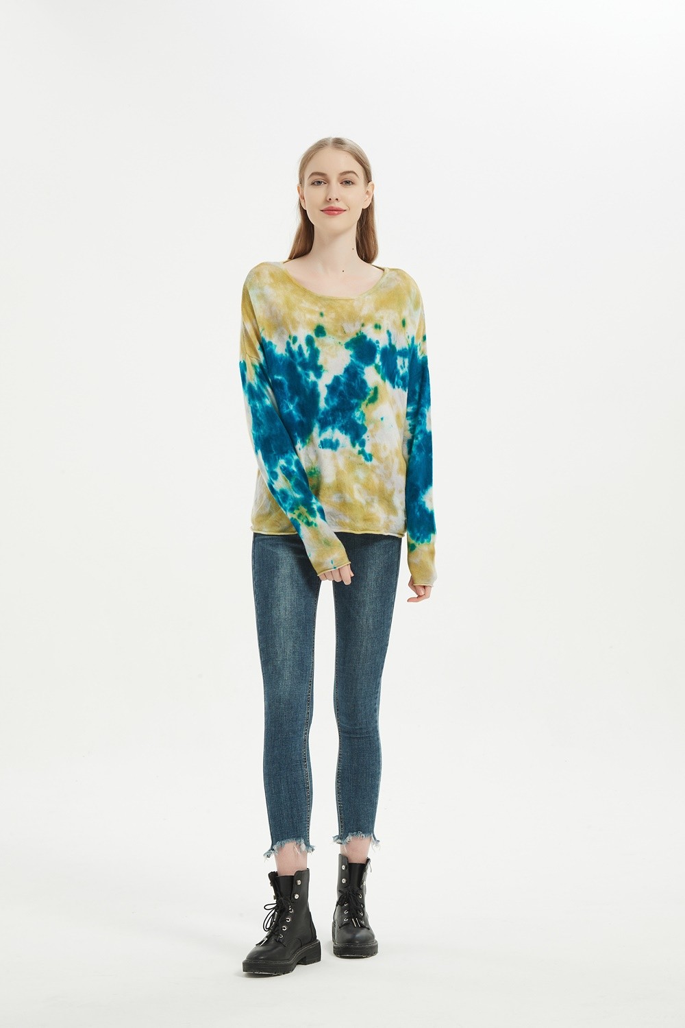 Tie  dye cashmere women knitwear