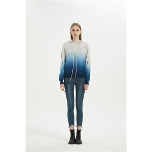 women dip dye printed wool cashmere hoodie jumper from china factory
