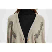 Small MOQ Custom Design Of The Latest High Quality Luxury Rope Embroidery Cashmere Cardigan