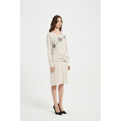 Wholesale New Arrival Women Cashmere Rope Embroidery Knitwear From China Vendor