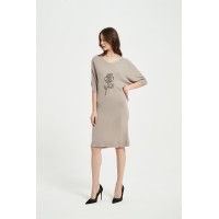 Wholesale New Arrival Ladies Pure Cashmere Rope Embroidery Dress From China for Spring Summer