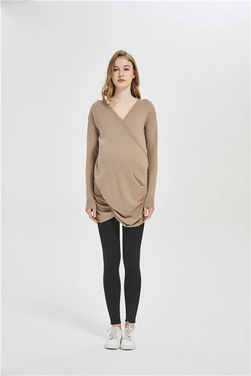 OEM ODM OBM Motherhood fashion cashmere Knitwear with pleats in factory price