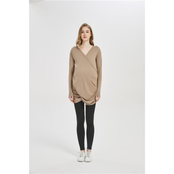 OEM ODM OBM Motherhood fashion cashmere Knitwear with pleats in factory price