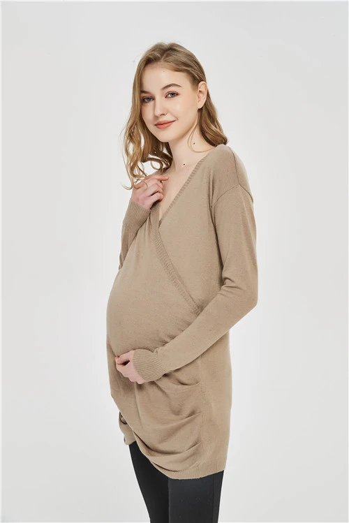 OEM ODM OBM Motherhood fashion cashmere Knitwear with pleats in factory price