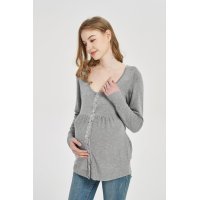 Wholesale OBM Motherhood High Quality Beading & embroidery Pregnancy Cashmere Knitwear Cardigan